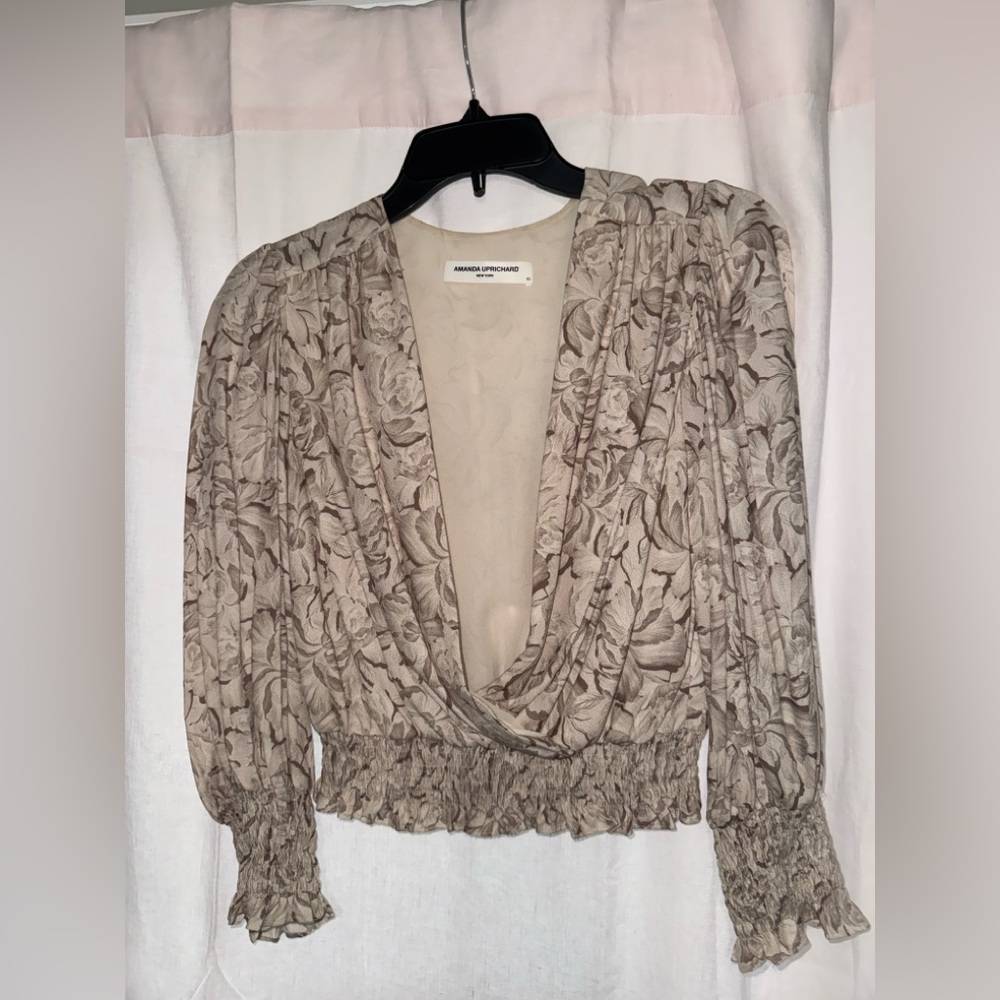 Amanda Uprichard Floral Blouse - Cream